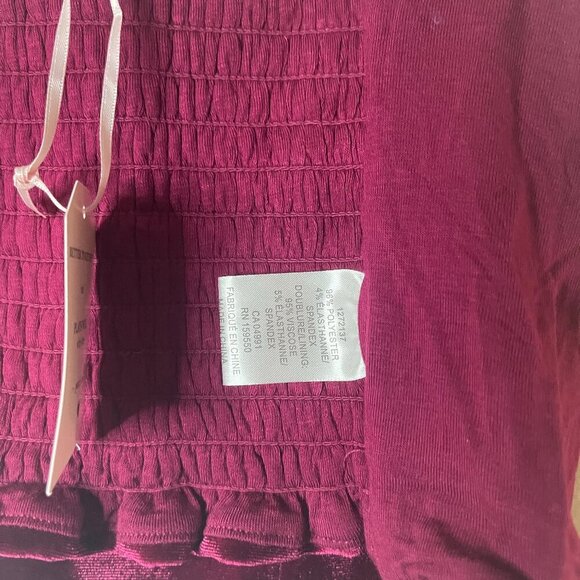 Maison d Amelie. Women's Sleeveless Square-Neck Crop Top. Size M, NWT. Chamois. - Picture 3 of 7